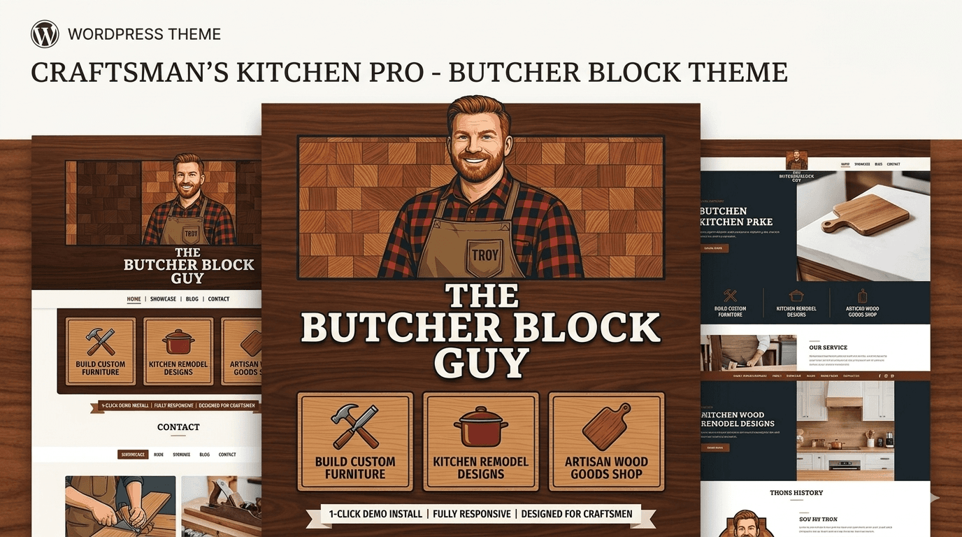 Butcher Block Guy Custom Woodworking Website Build