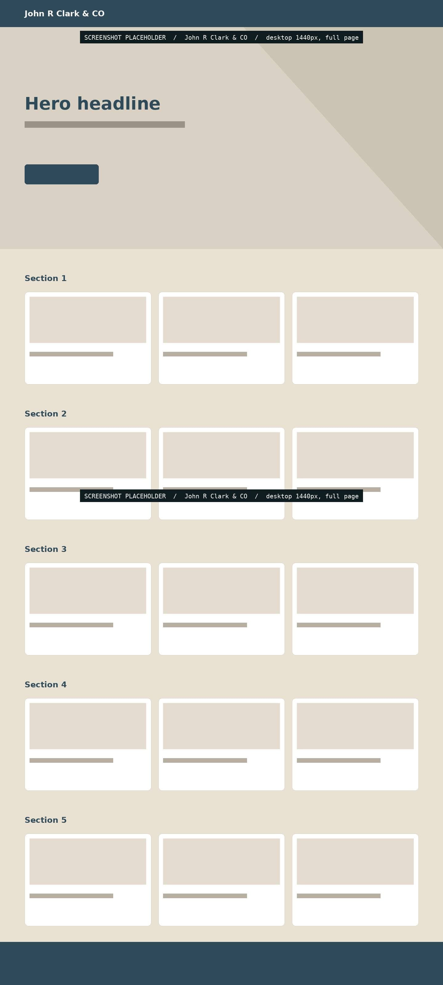 John R Clark & CO website on desktop