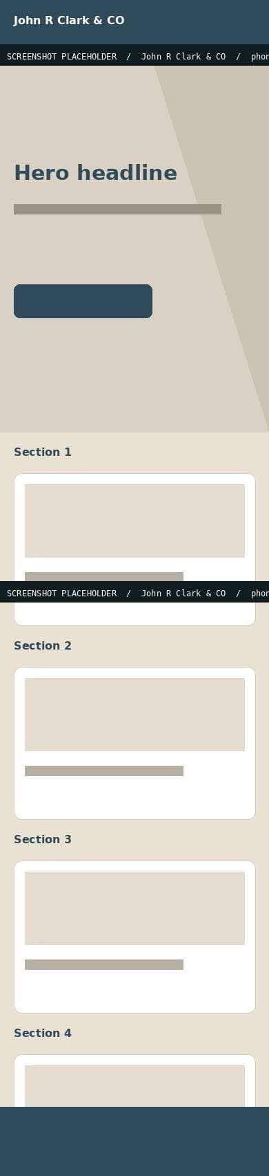 John R Clark & CO website on a phone